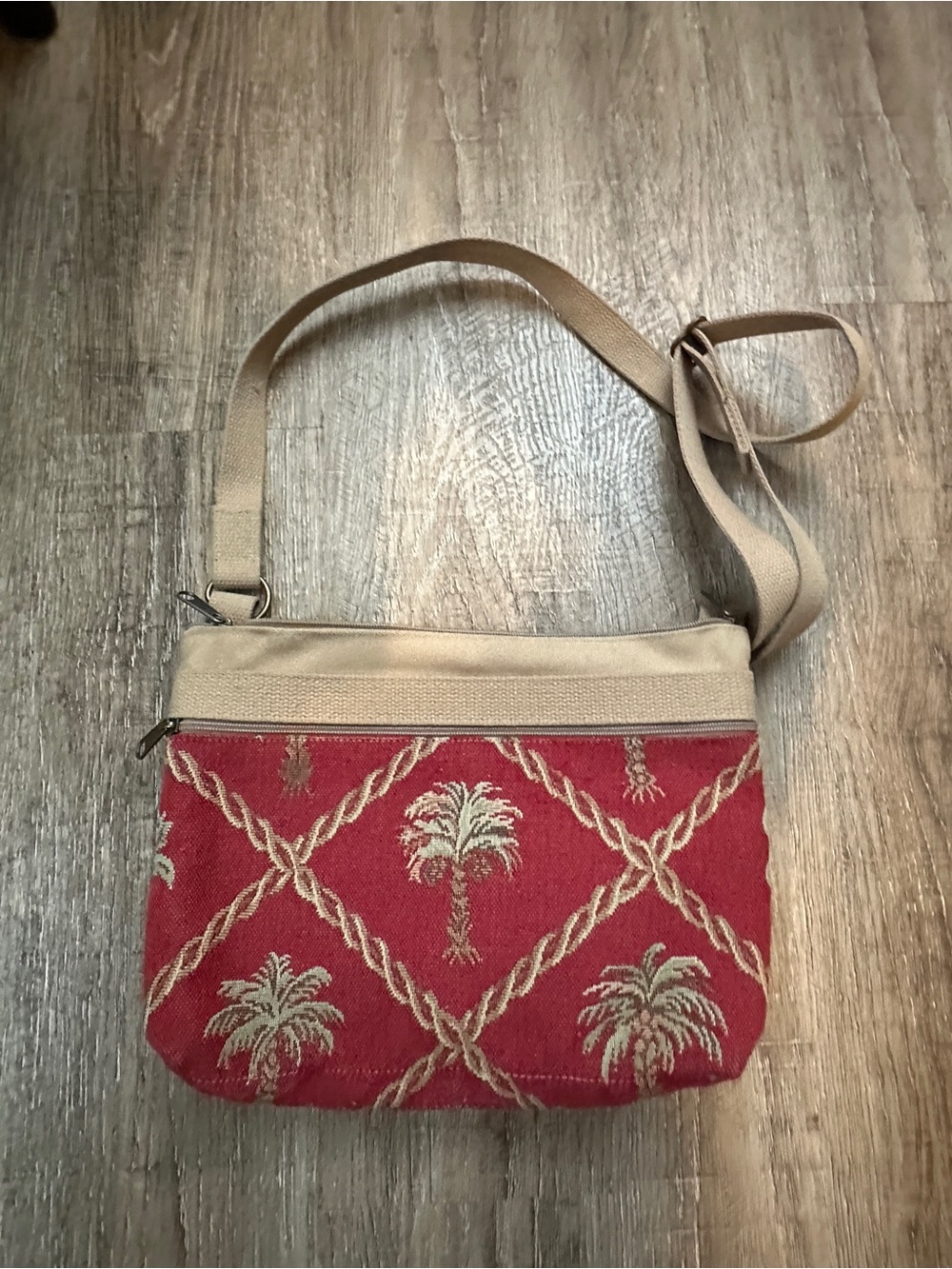 My Maine Bag Vintage Purse - made in Maine- no longer produced- Palm Tree Print - Picture 2 of 3